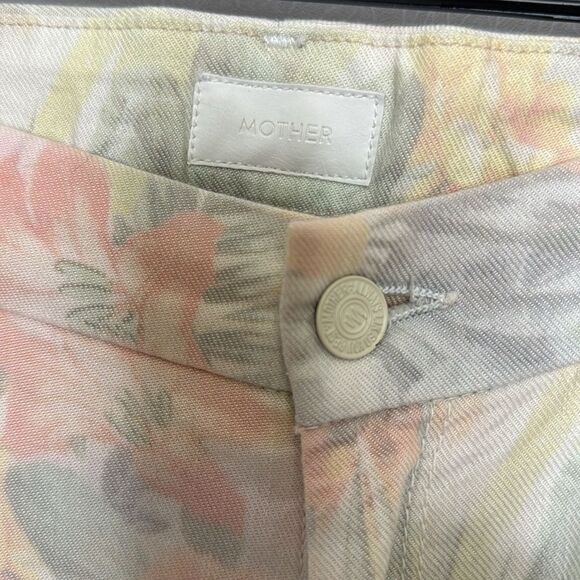 Mother The Looker Ankle Fray So Far Gone Floral Stripe Jeans 30 - Picture 4 of 8